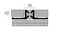 Dilatációs fugaprofil, alumínium 10 mm