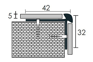 Furatos pozitív lépcsőélvédő 5-mm ábra